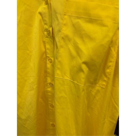 Yellow Button Down Shirt Dress - Picture 7 of 9